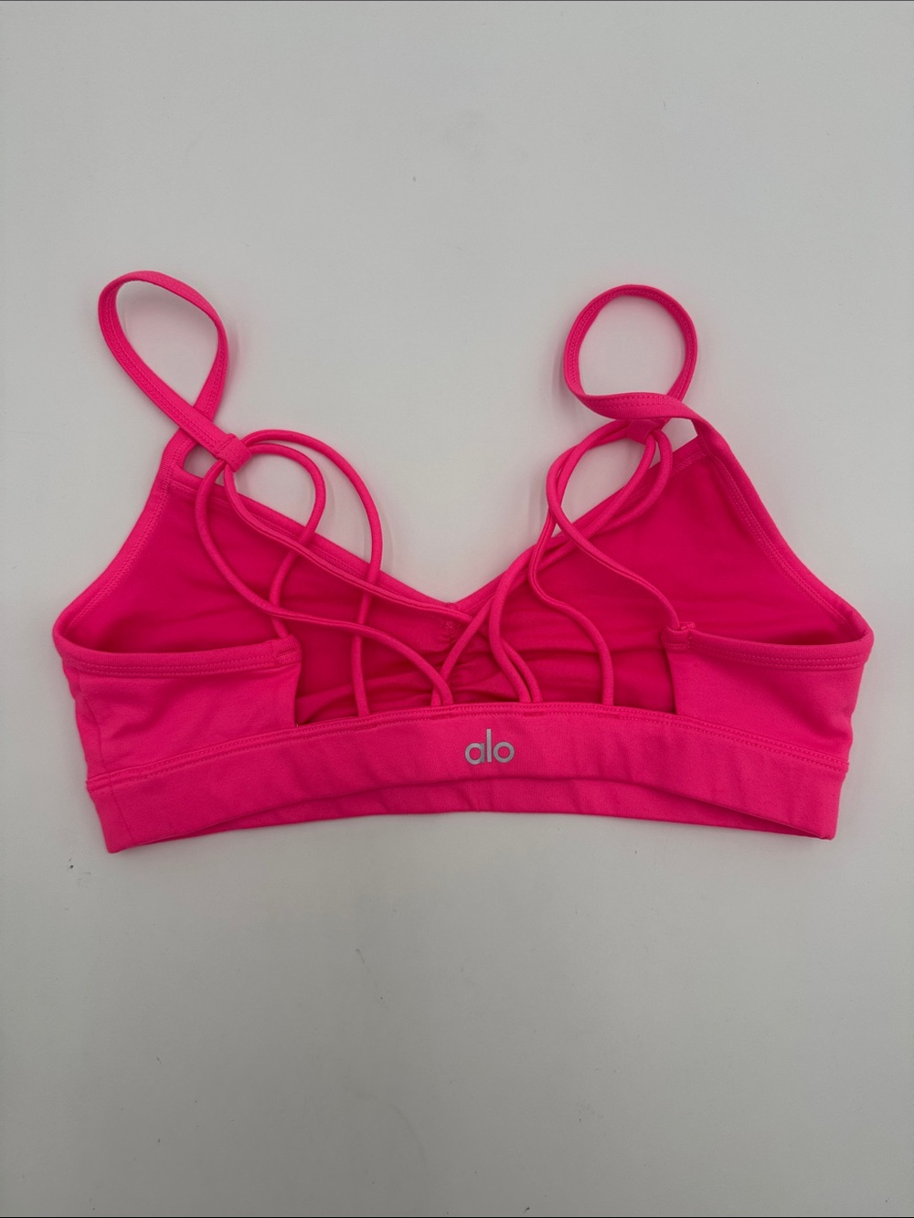 ALO Yoga Neon Pink Strappy Sports Bra